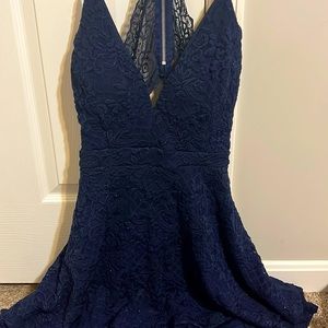 navy blue homecoming dress